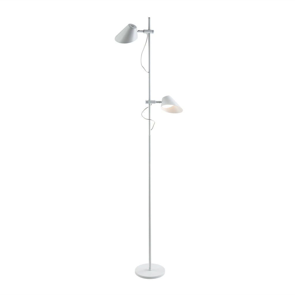Lámpara de pie ESINO blanca mate con LED, regulable y control remoto | Diseño moderno y minimalista para salón | Schuller 215589