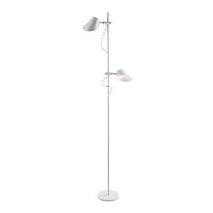 Lámpara de pie ESINO blanca mate con LED, regulable y control remoto | Diseño moderno y minimalista para salón | Schuller 215589