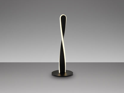 Lámpara de sobremesa Twist negro mate Schuller, diseño industrial moderno en metal, ideal para dormitorio, escritorio y salón.