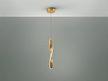 Lámpara de Techo TWIST Oro Cepillado Schuller LED Integrado, Estilo Moderno y Contemporáneo para Comedor o Dormitorio.
