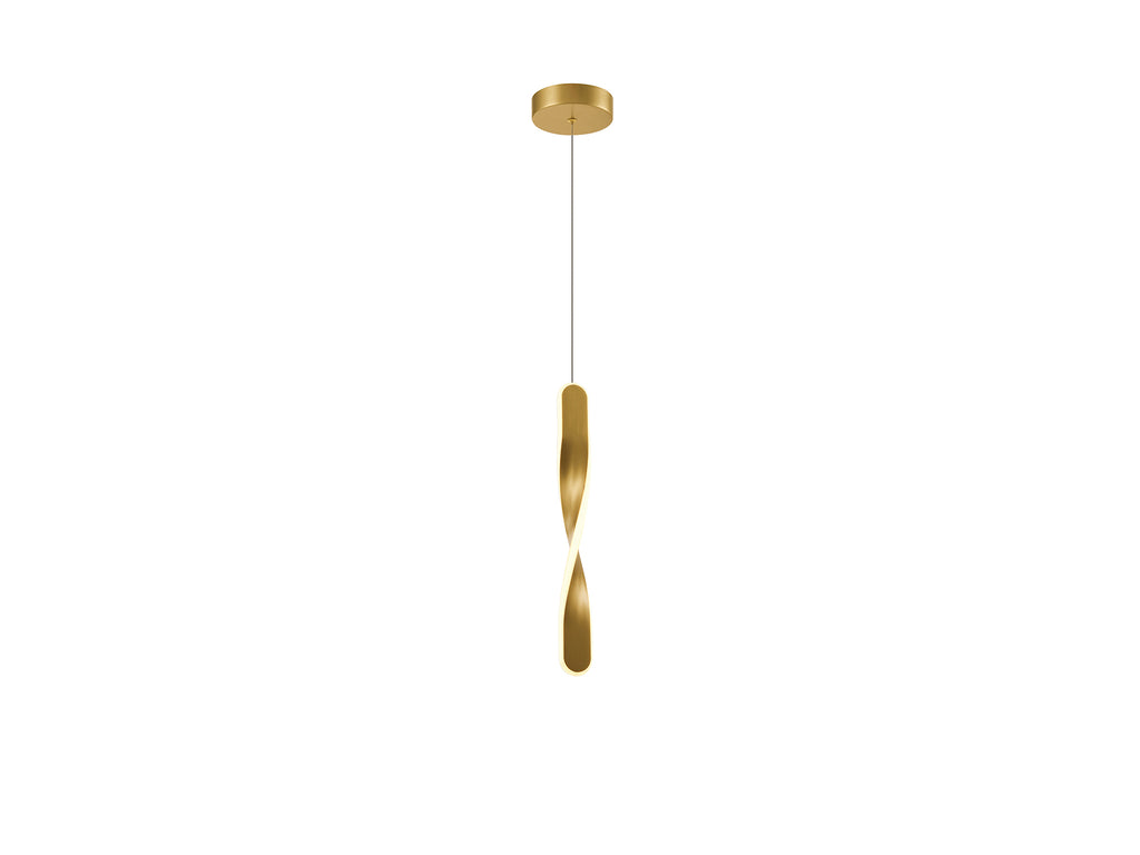 Lámpara de Techo TWIST Oro Cepillado Schuller 219633 con LED Integrado, diseño Contemporáneo y Moderno para Comedor, Dormitorio o Salón.
