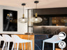 Lámpara de Techo Norma Negro Latón Schuller 225410, diseño moderno industrial, 1 luz E27, regulable en altura, para comedor o salón.