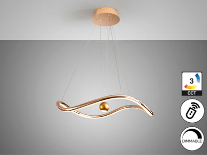 Lámpara de techo Romina Dorado Brillo LED Integrado Regulable Schuller para Comedor y Salón Estilo Glam Moderno.