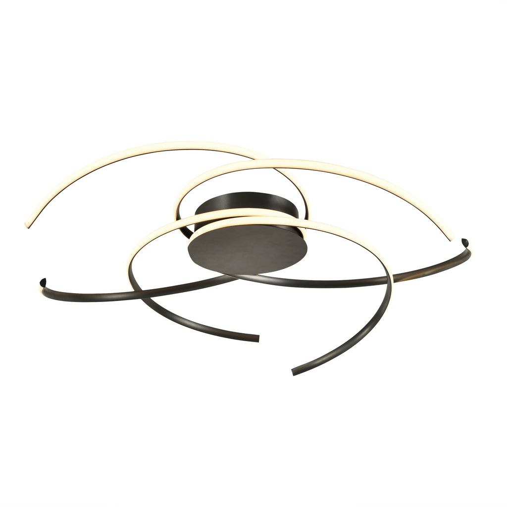 Plafón de Techo Cadence Negro Schuller - Lámpara moderna minimalista con LED integrado, regulable y gran diámetro para comedor y salón.