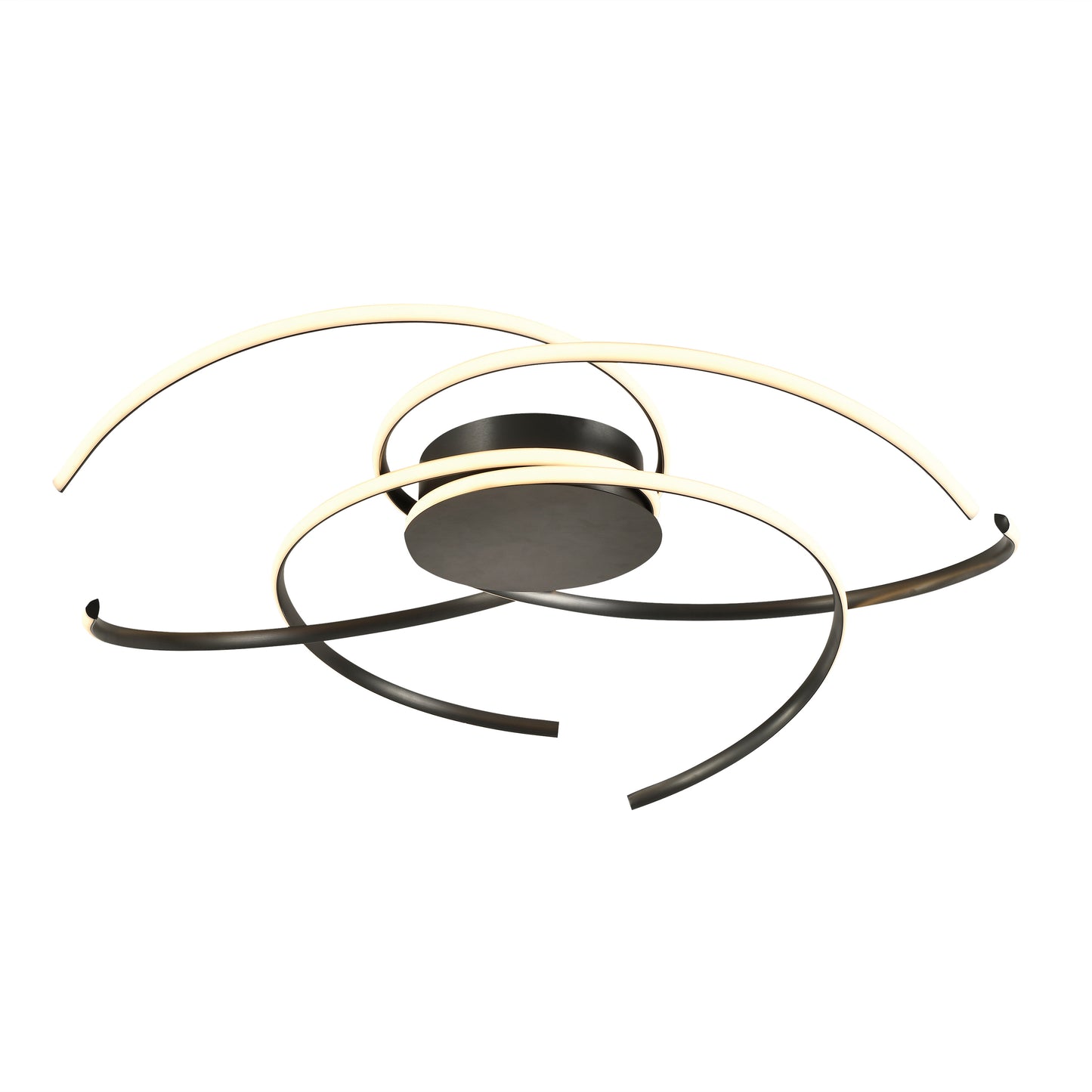 Plafón de Techo Cadence Negro Schuller - Lámpara moderna minimalista con LED integrado, regulable y gran diámetro para comedor y salón.