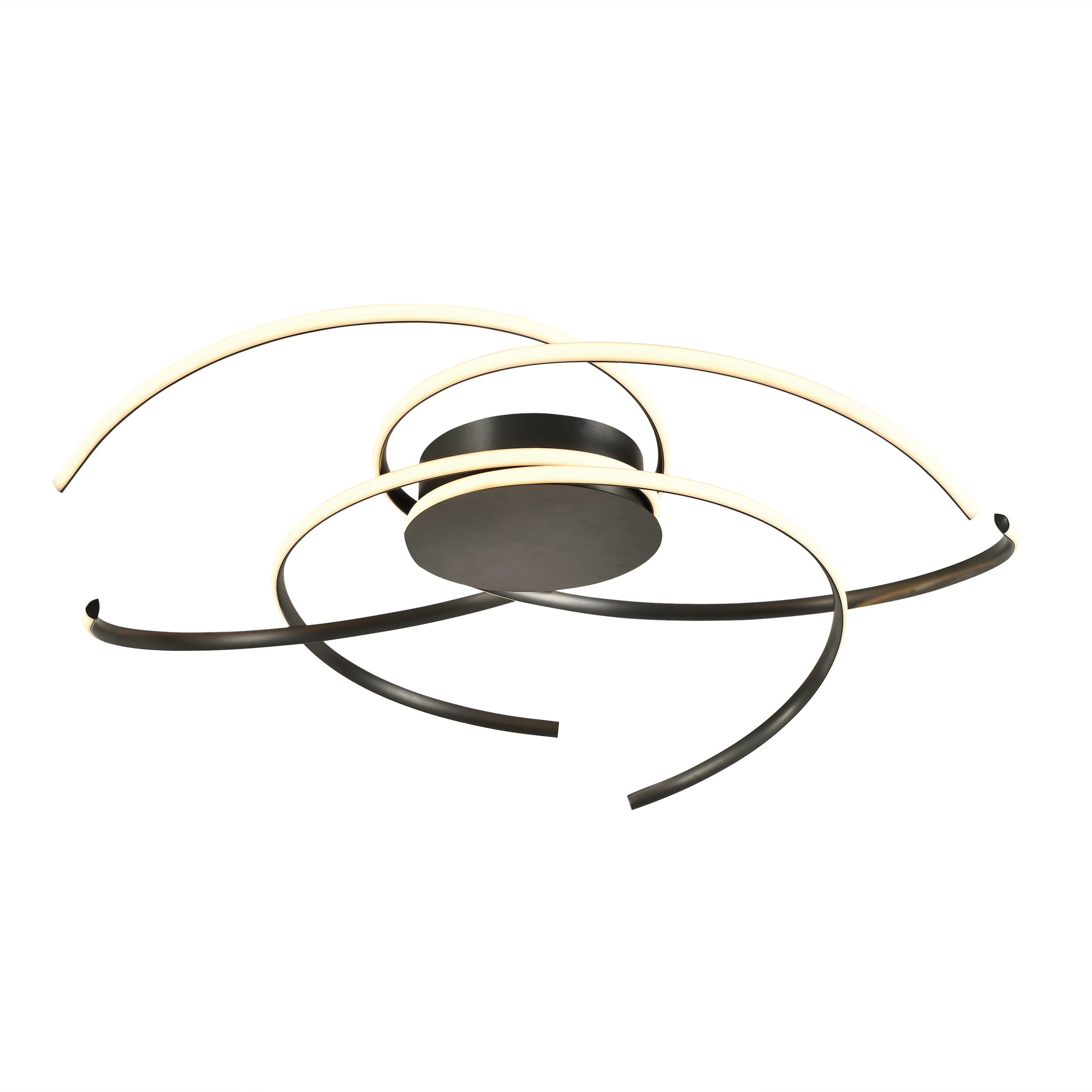 Plafón de Techo Cadence Negro Schuller - Lámpara moderna minimalista con LED integrado, regulable y gran diámetro para comedor y salón.