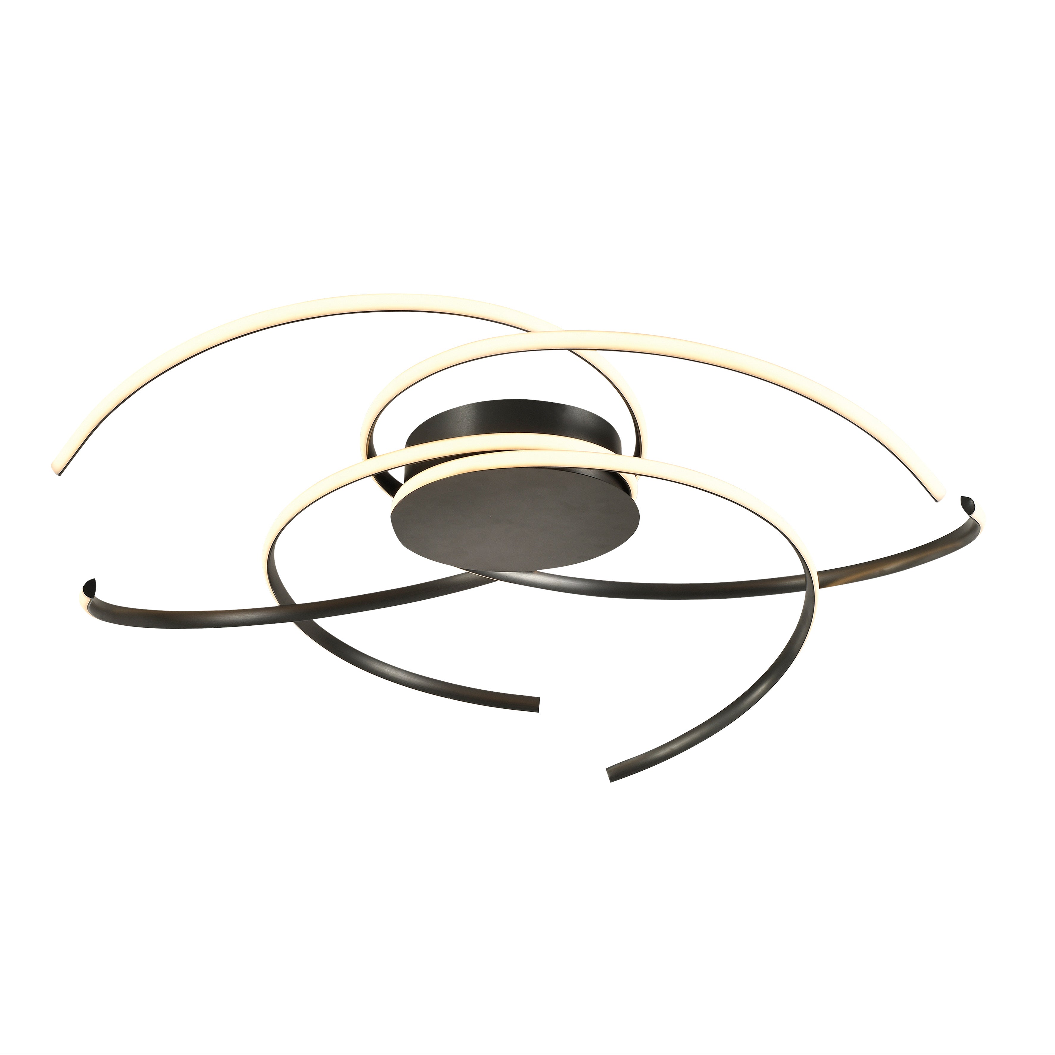 Plafón de Techo Cadence Negro Schuller - Lámpara moderna minimalista con LED integrado, regulable y gran diámetro para comedor y salón.