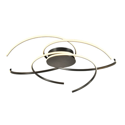 Plafón de Techo Cadence Negro Schuller - Lámpara moderna minimalista con LED integrado, regulable y gran diámetro para comedor y salón.