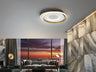 Plafón de Techo Limbos Blanco y Oro LED de Schuller, diseño moderno para salón.