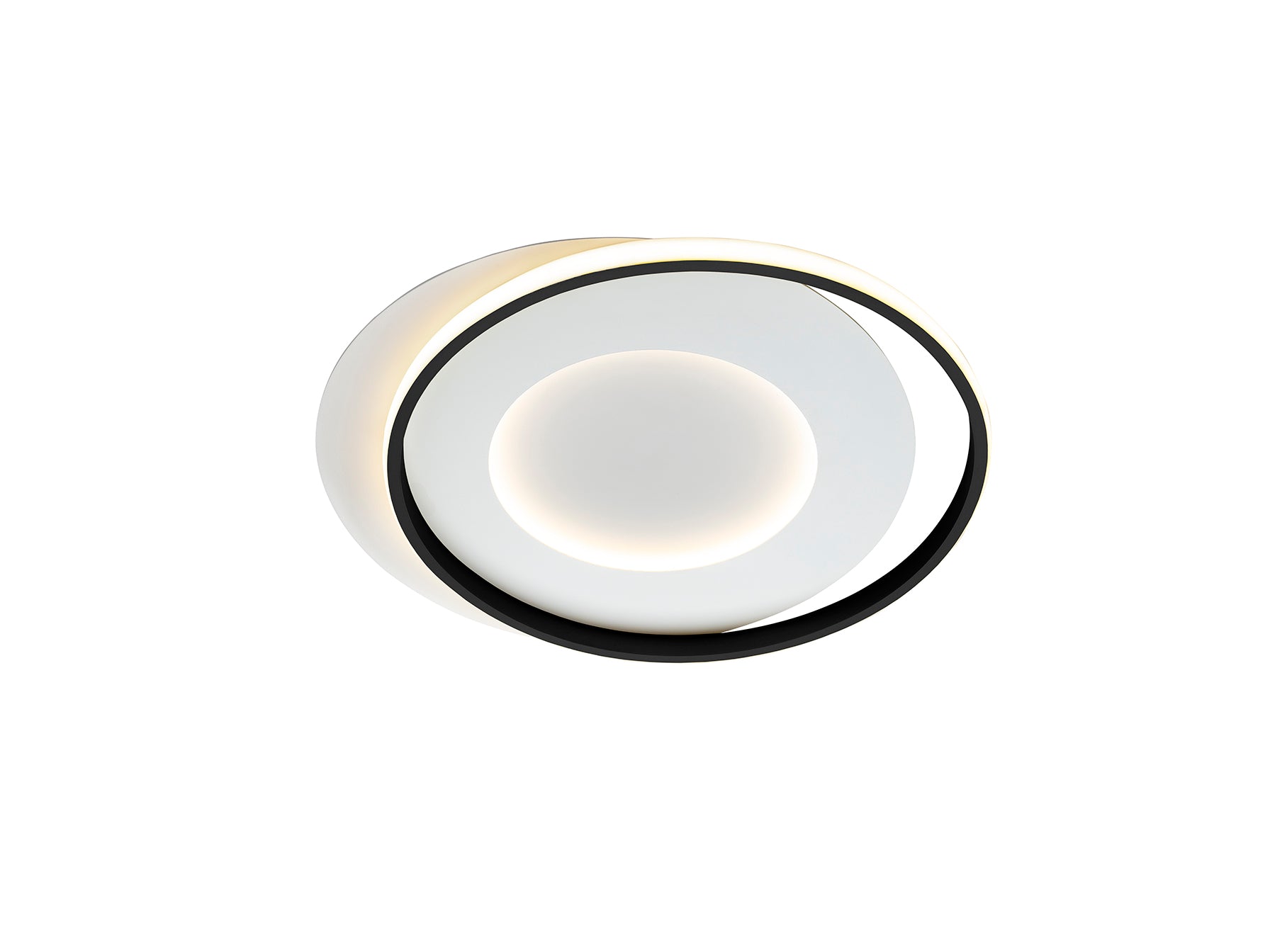 Plafón de Techo Limbos Blanco y Negro Schuller con LED Integrado, Diseño Minimalista y Moderno en Metal para Salón.