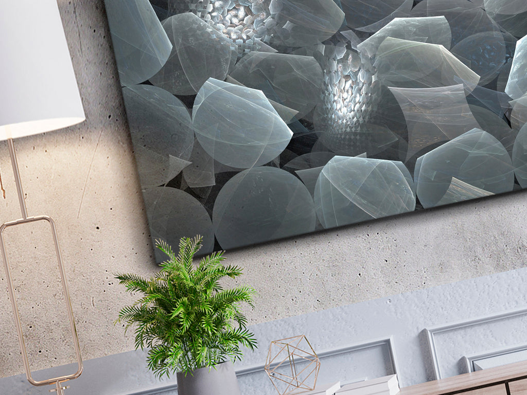 Cuadro decorativo Polaris 120x120 cm multicolor Schuller, arte de pared en cristal templado para decoración minimalista y moderna.