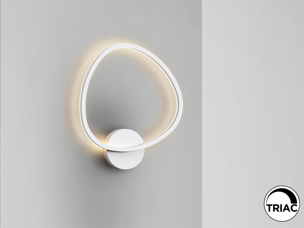 Aplique de pared Opalis blanco mate Schuller LED, diseño minimalista moderno para dormitorio o salón.