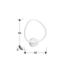 Medidas de Aplique de pared Opalis Blanco mate Schuller, lámpara LED dimmable con luz cálida, diseño minimalista y moderno para dormitorio, pasillo y salón.