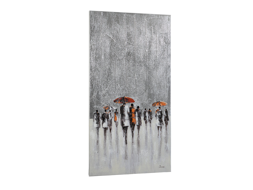 Cuadro acrílico abstracto Llueve de Schuller 263474, arte contemporáneo en lienzo 70x140 cm, ideal para decoración moderna del hogar.