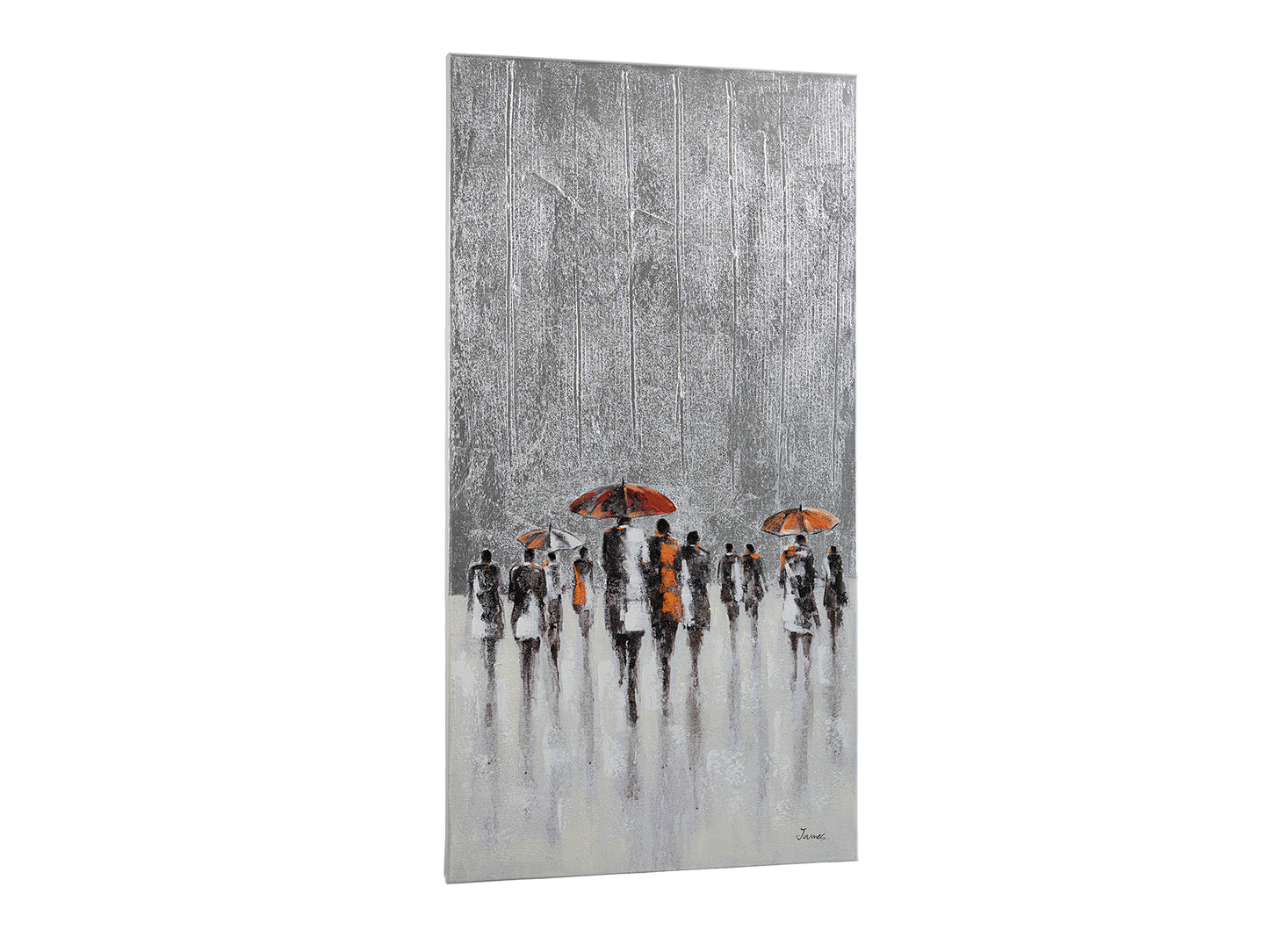 Cuadro acrílico abstracto Llueve de Schuller 263474, arte contemporáneo en lienzo 70x140 cm, ideal para decoración moderna del hogar.