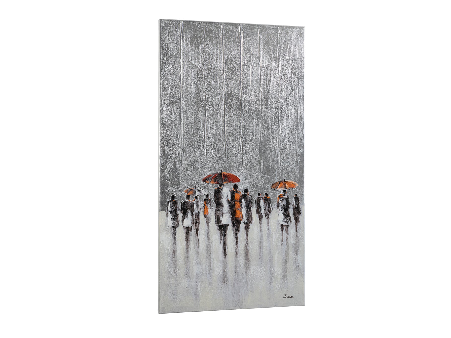 Cuadro acrílico abstracto Llueve de Schuller 263474, arte contemporáneo en lienzo 70x140 cm, ideal para decoración moderna del hogar.