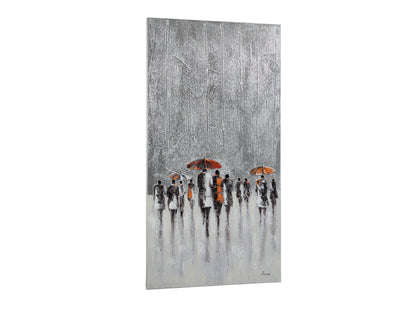 Cuadro acrílico abstracto Llueve de Schuller 263474, arte contemporáneo en lienzo 70x140 cm, ideal para decoración moderna del hogar.