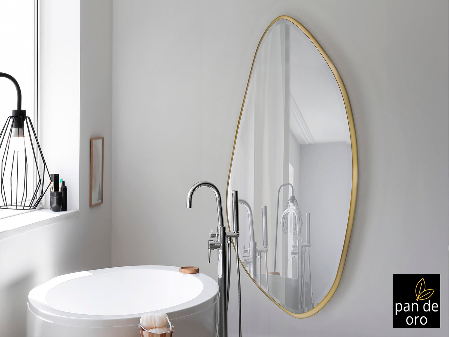 Espejo de pared MIMO oro 80x170cm Schuller, estilo glam, ideal para recibidor y salón.