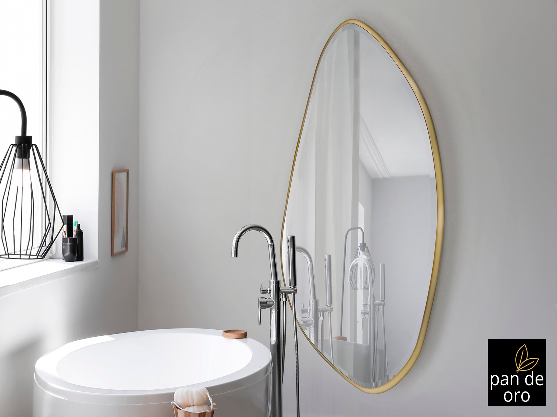 Espejo de pared MIMO oro 80x170cm Schuller, estilo glam, ideal para recibidor y salón.