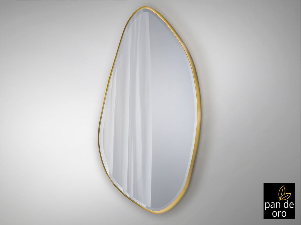 Espejo de Pared MIMO Oro 80x170cm Schuller, diseño glam en cristal y DM para recibidor o salón.