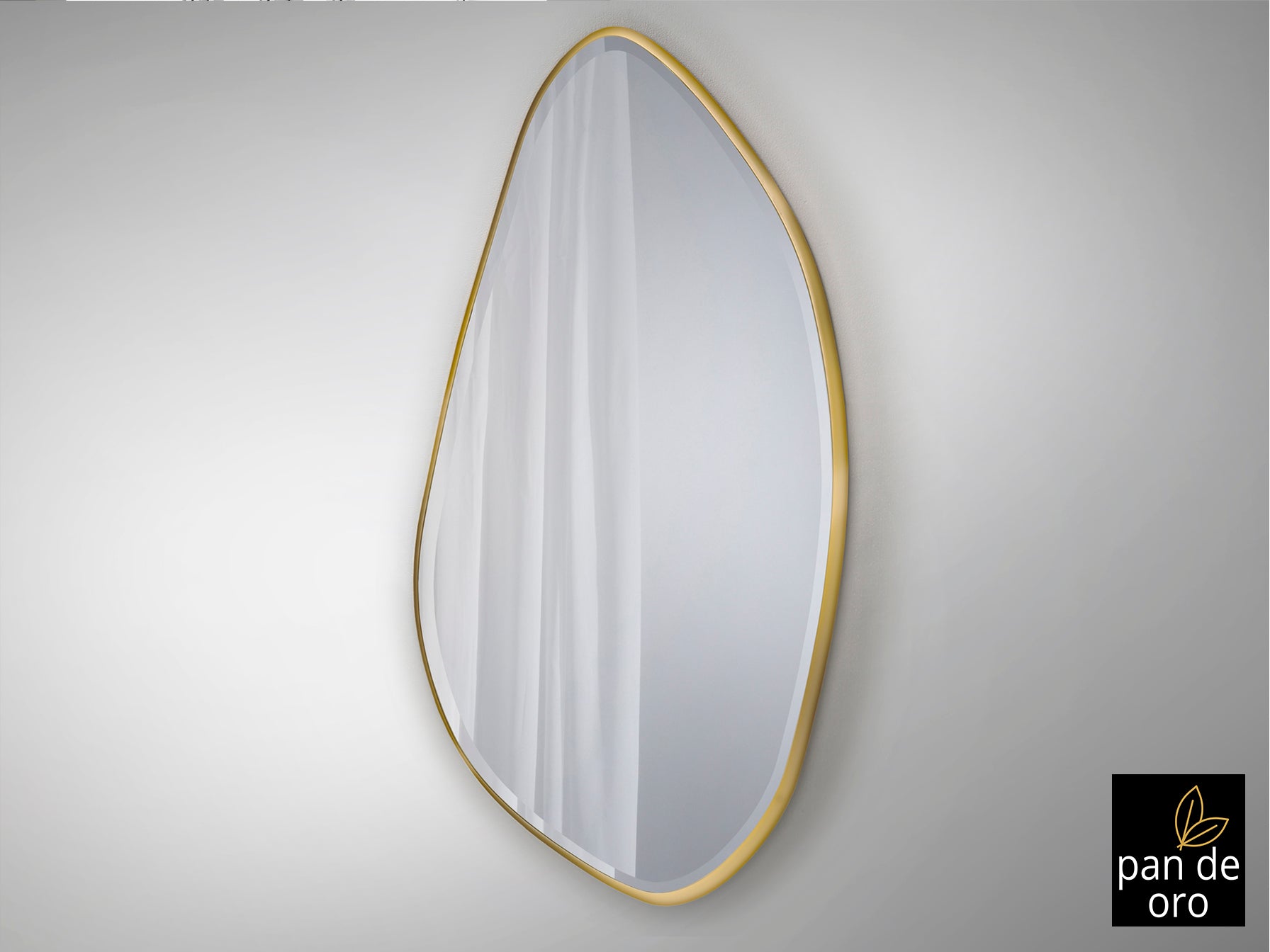 Espejo de Pared MIMO Oro 80x170cm Schuller, diseño glam en cristal y DM para recibidor o salón.