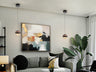 Lámpara colgante Orbes D15 Cromo Negro Schuller, diseño moderno con cristal smoke, LED y metal para salón.