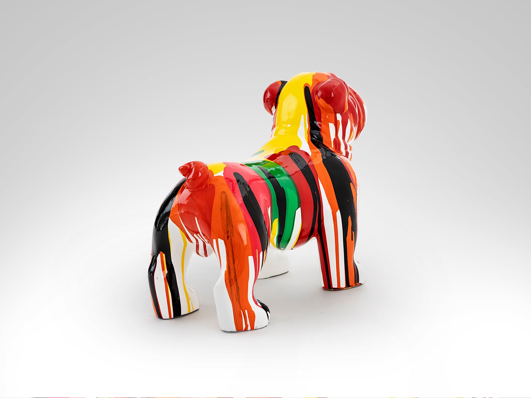 Figura decorativa OTTO Bulldog mediano en colores vibrantes, estilo Pop Art, de Schuller, ideal para recibidor o salón.
