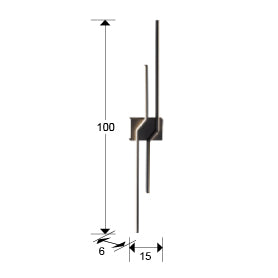 Medidas de Aplique-de-pared-Zigzag-4-luces-LED-integrado-negro-mate-Schuller-moderno-para-salon-aluminio