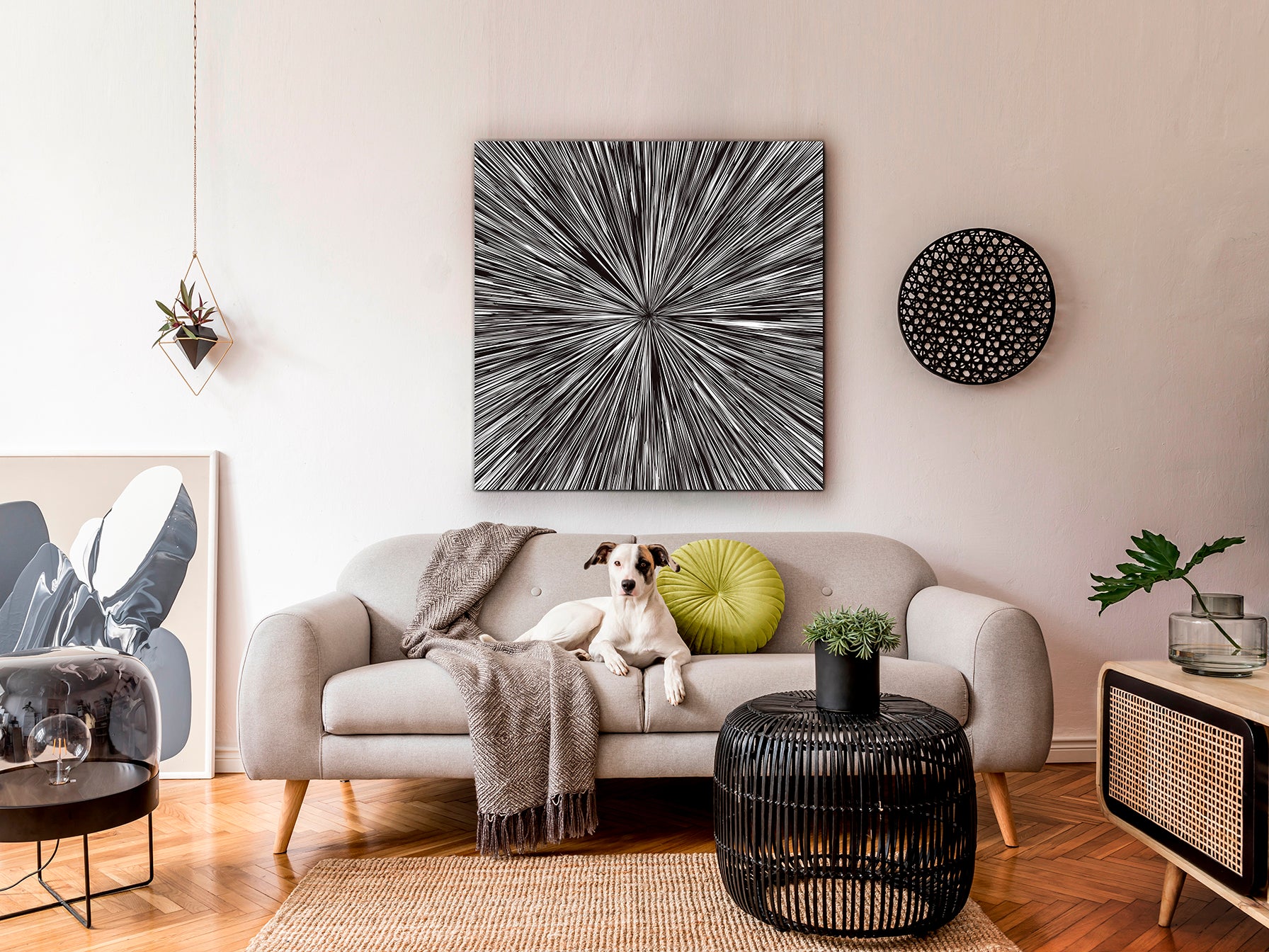 Cuadro decorativo Centrífugo Schuller 100x100 cm - Fotografía artística sobre cristal templado para decoración de pared moderna | Diseño interior y accesorios para el hogar.