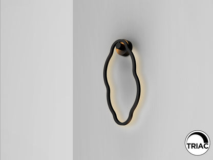 Aplique de pared negro mate de aluminio para dormitorio, salón o pasillo, colección Tono de Schuller, con LED dimmable y diseño minimalista. Modelo 301862.