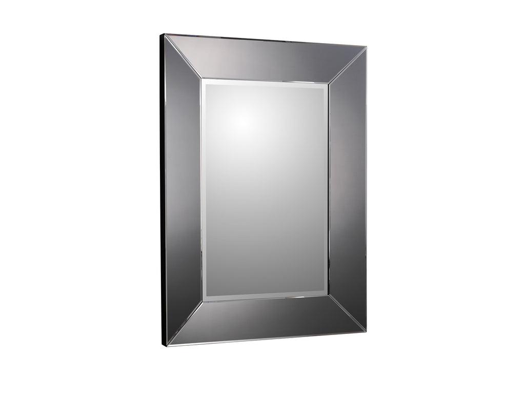 Espejo Decorativo Roma 110x81 Smoke de Schuller en dormitorio, salón o recibidor. Diseño moderno con marco smoke y cristal.