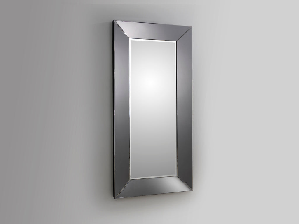 Espejo ROMA 185x90 Smoke de Schuller: espejo decorativo contemporáneo de cristal y DM con acabado smoke, ideal para recibidor o salón.