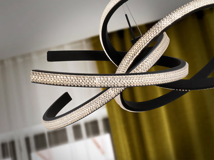 Lámpara de techo Ring II negra 70Ø - Iluminación LED moderna y minimalista para comedor y salón - Schuller 302975