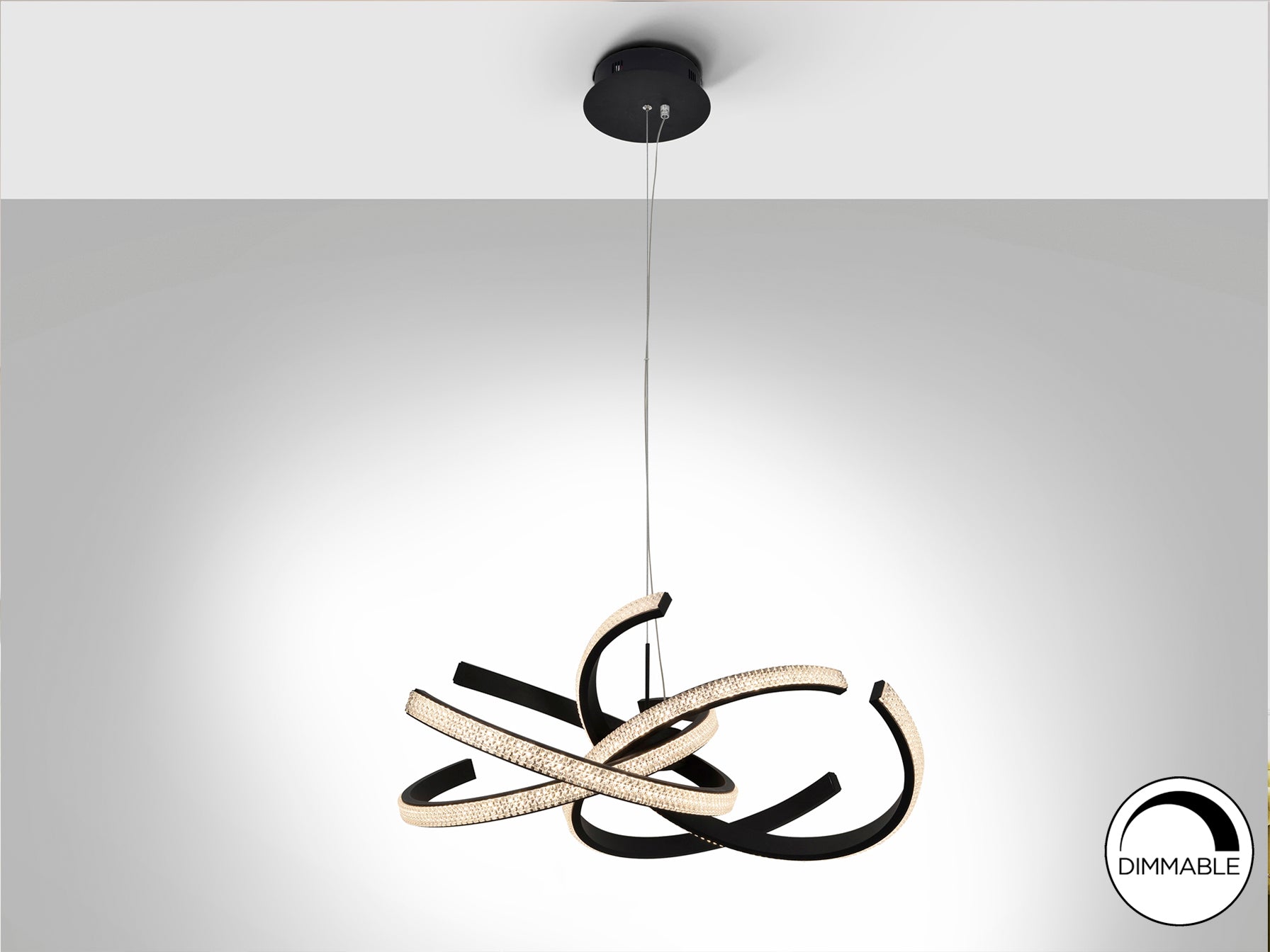 Lámpara de techo Ring II negra de 70Ø | Estilo industrial y moderno | LED | Schuller 302975 | Ideal para comedor y salón