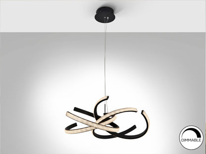 Lámpara de techo Ring II negra de 70Ø | Estilo industrial y moderno | LED | Schuller 302975 | Ideal para comedor y salón