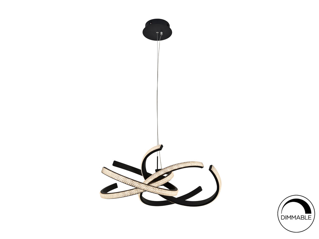 Lámpara de techo Ring II negra de Schuller (70Ø) - Estilo moderno y minimalista con iluminación LED para comedor y salón. Ideal para decoración industrial.