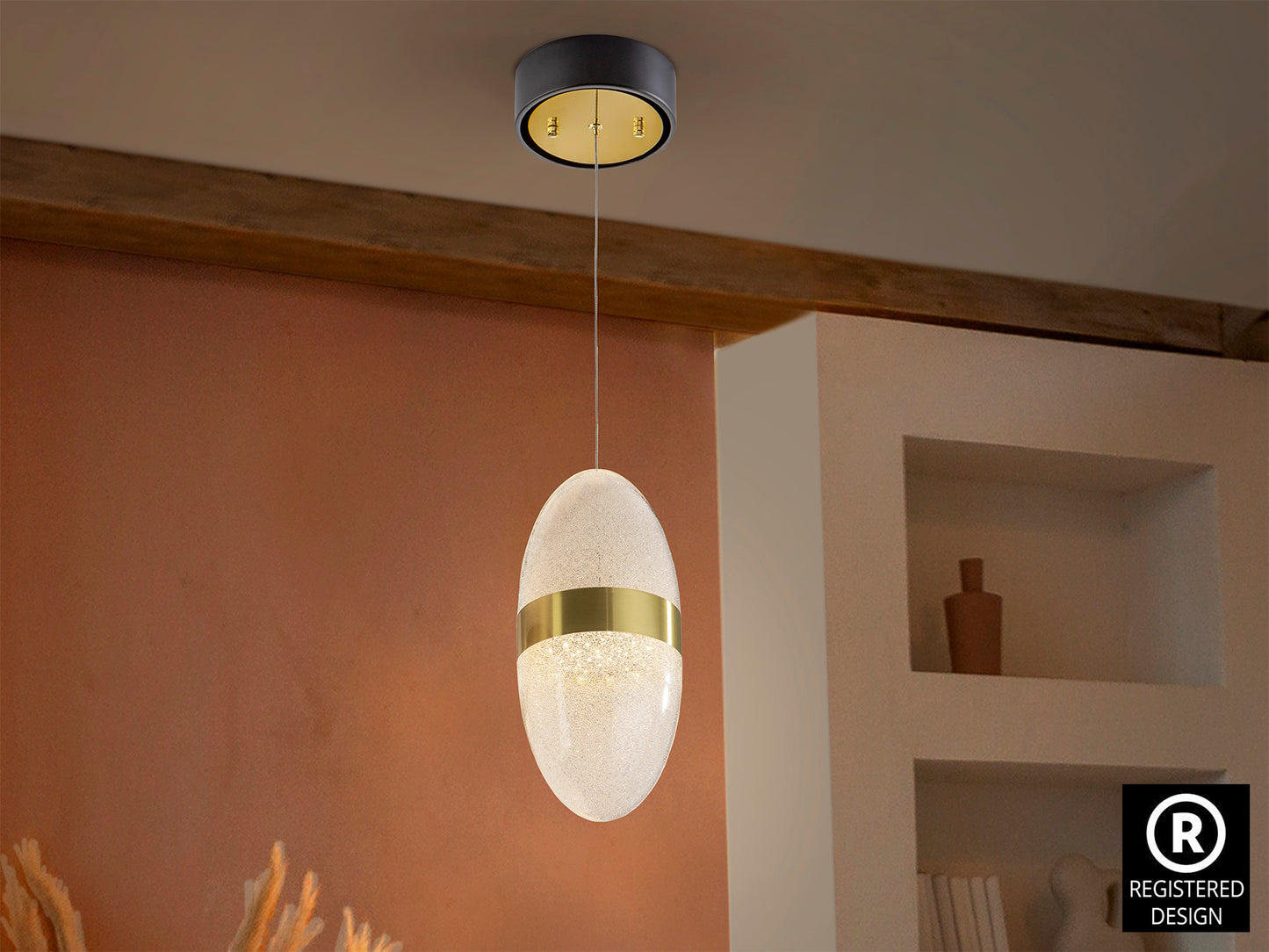 Lámpara de techo Garden negra y bronce de Schuller (305617) para comedor o salón, con luz LED dimable y diseño moderno de la colección Garden.