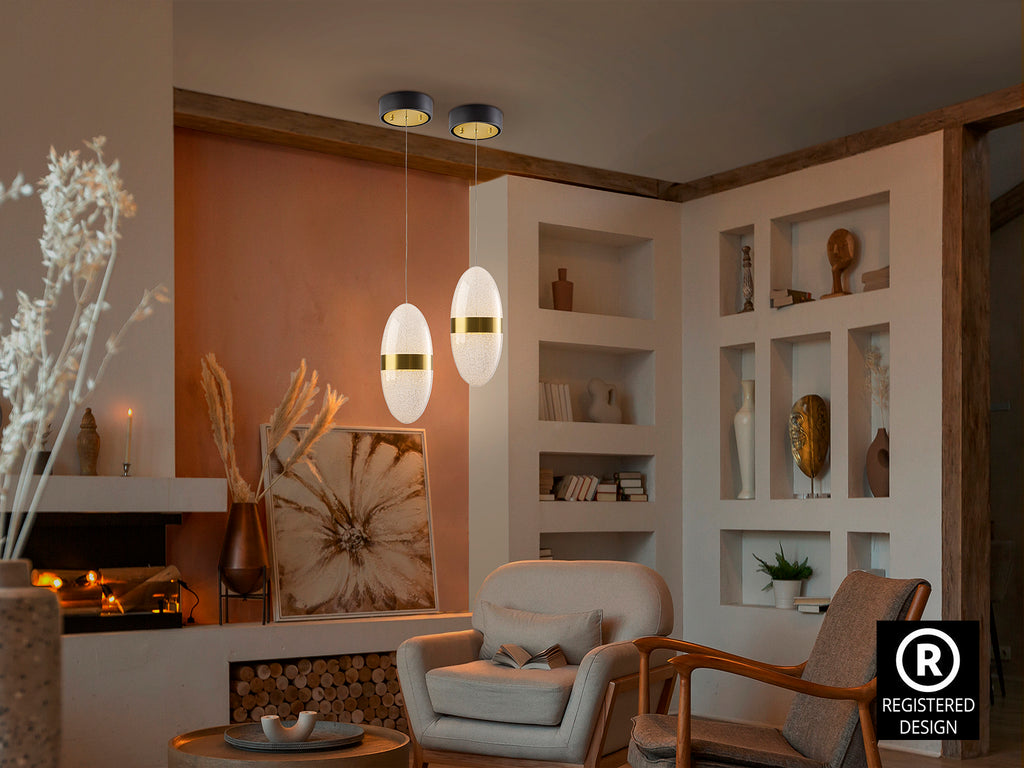 Lámpara de techo Garden negro-bronce de Schuller (305617) - Diseño moderno, LED dimable, ideal para salón y comedor. Colección Garden con detalles en bronce.