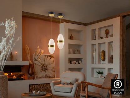 Lámpara de techo Garden negro-bronce de Schuller (305617) - Diseño moderno, LED dimable, ideal para salón y comedor. Colección Garden con detalles en bronce.