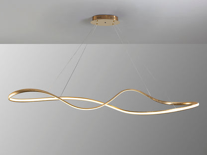 Lámpara de techo Lia grande pan de oro (Schuller 306094) con LED regulable, ideal para comedor y salón modernos.