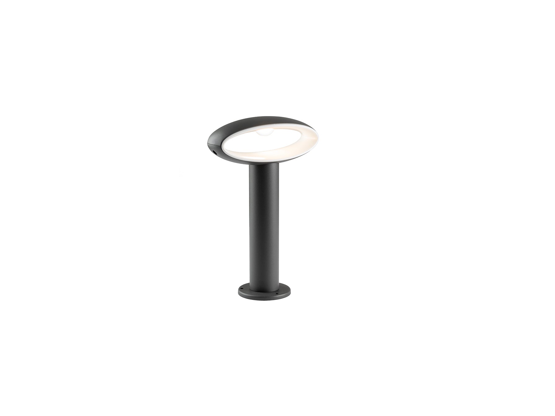 Baliza exterior VILO gris oscuro de aluminio con LED, ideal para caminos y jardines. Diseño moderno, IP65. Producto Schuller 311593.