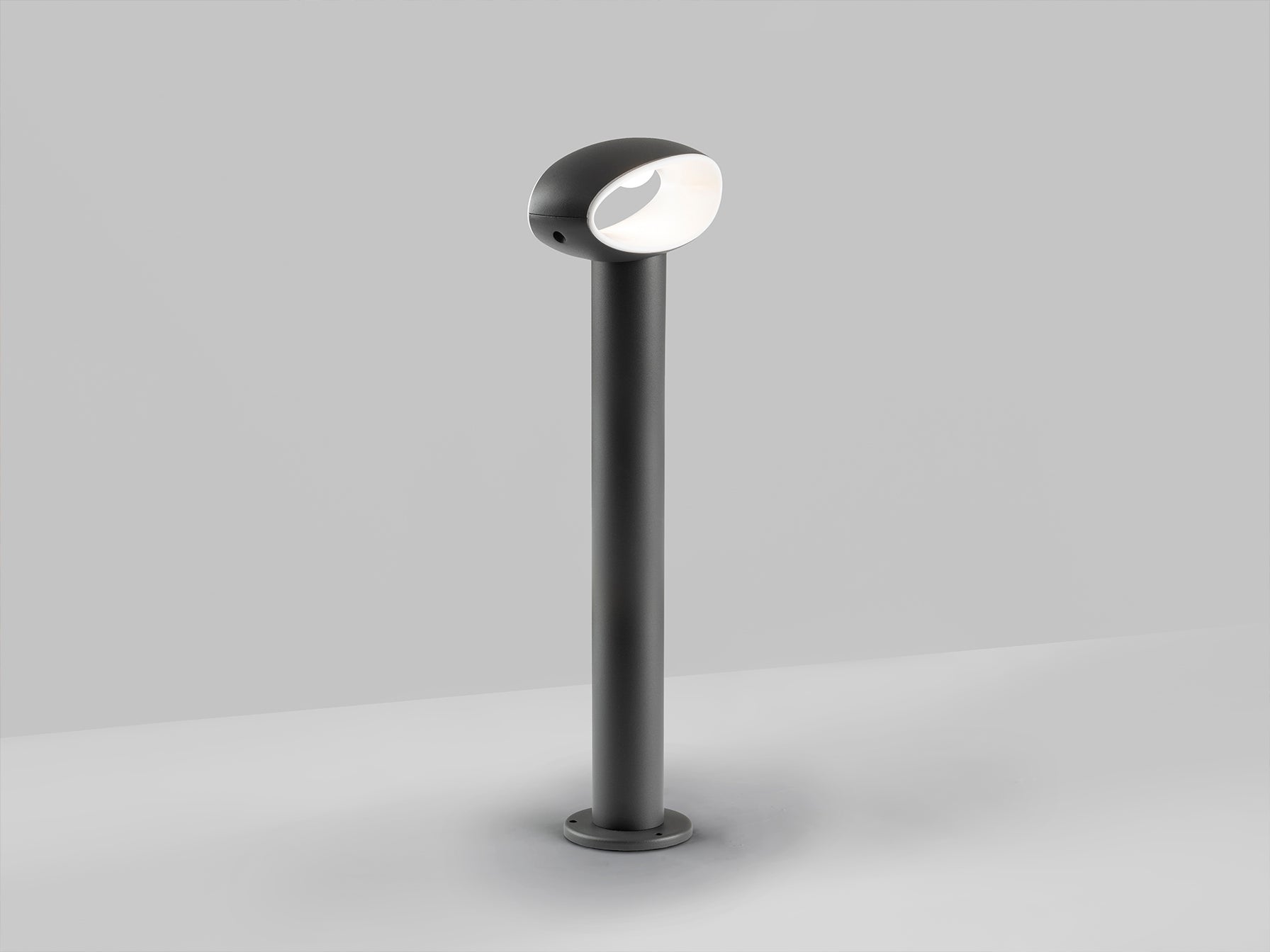 Baliza exterior VILO gris oscuro LED para jardín, resistente al agua IP65 de Schuller, diseño moderno en aluminio y acrílico para iluminación exterior.