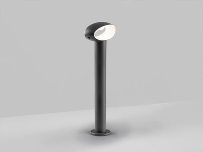Baliza exterior VILO gris oscuro LED para jardín, resistente al agua IP65 de Schuller, diseño moderno en aluminio y acrílico para iluminación exterior.