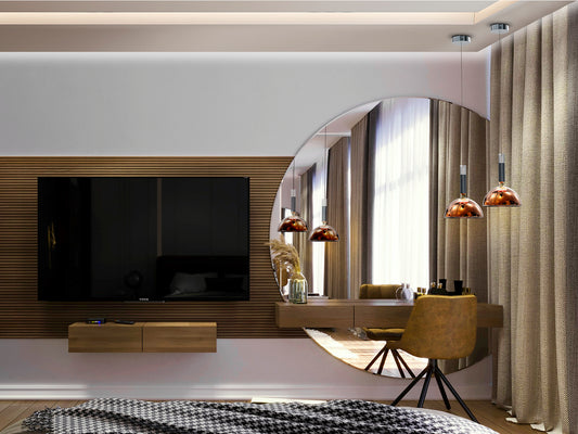 Lámpara colgante Charlize cobre de Schuller (312479) con diseño moderno, fabricada en aluminio y cristal, ideal para comedor o salón. Iluminación LED en color gris oscuro.