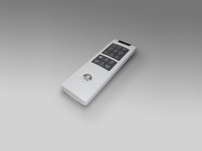 Ventilador de techo Tropic blanco mate con luz LED dimable, diseño moderno y minimalista ideal para dormitorio o salón. Motor DC eficiente. Schuller 319607.