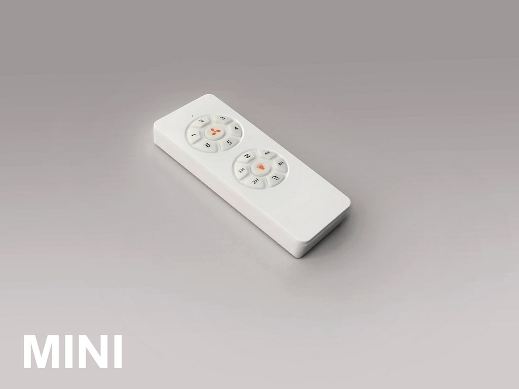 Ventilador de techo Siroco Mini blanco Schuller, moderno con aspas de madera, motor DC y luz regulable ideal para salón.