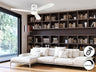 Ventilador de techo Siroco D132 Dim blanco Schuller con luz LED y aspas de madera. 6 velocidades, motor DC, dimable, temporizador. Ideal para iluminación y ventilación en [tipo de habitación]. Modelo 329583D.