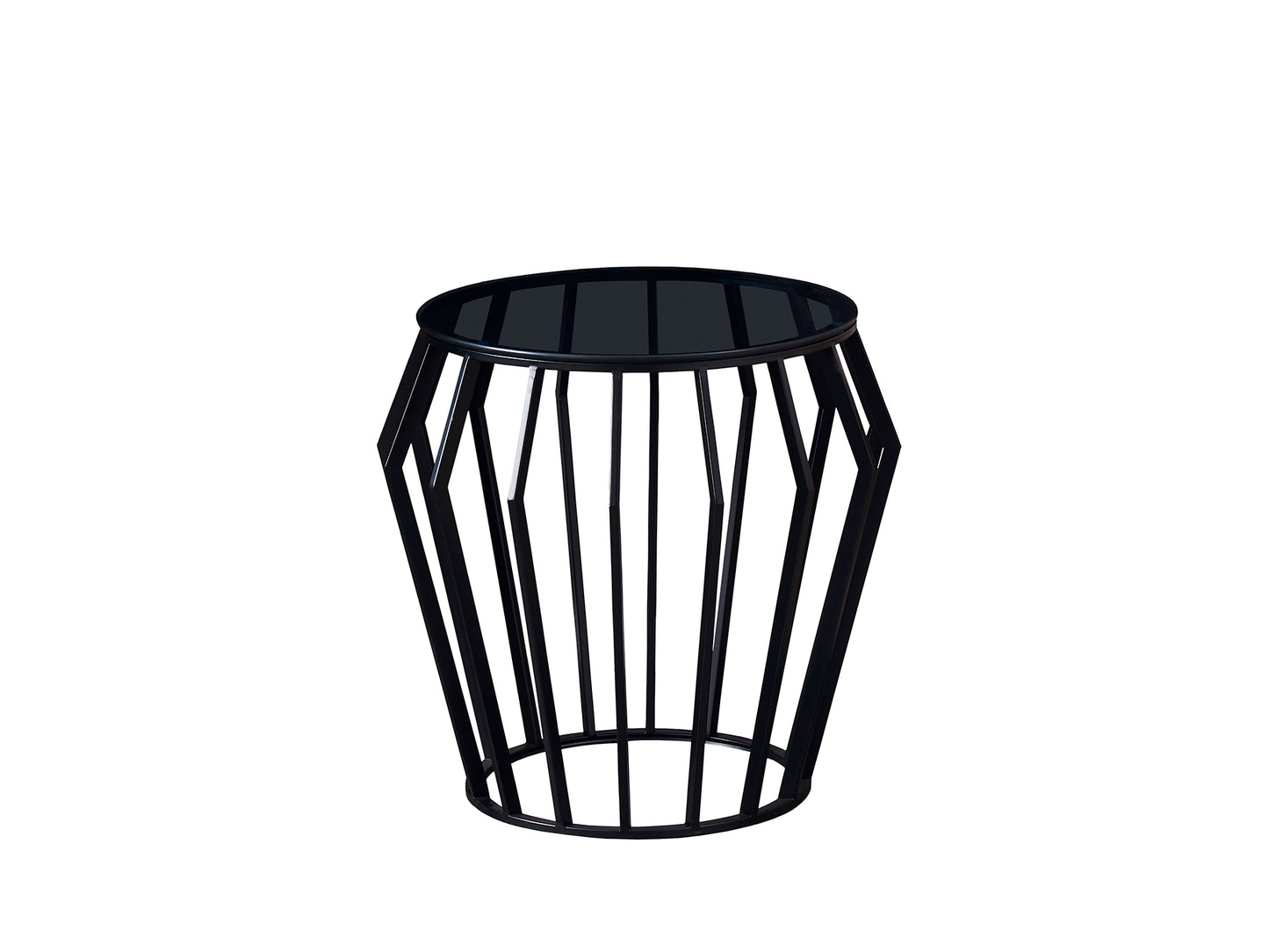 Velador Ciros negro mate con cristal smoke de Schuller, moderno y elegante para salón o mesa auxiliar.