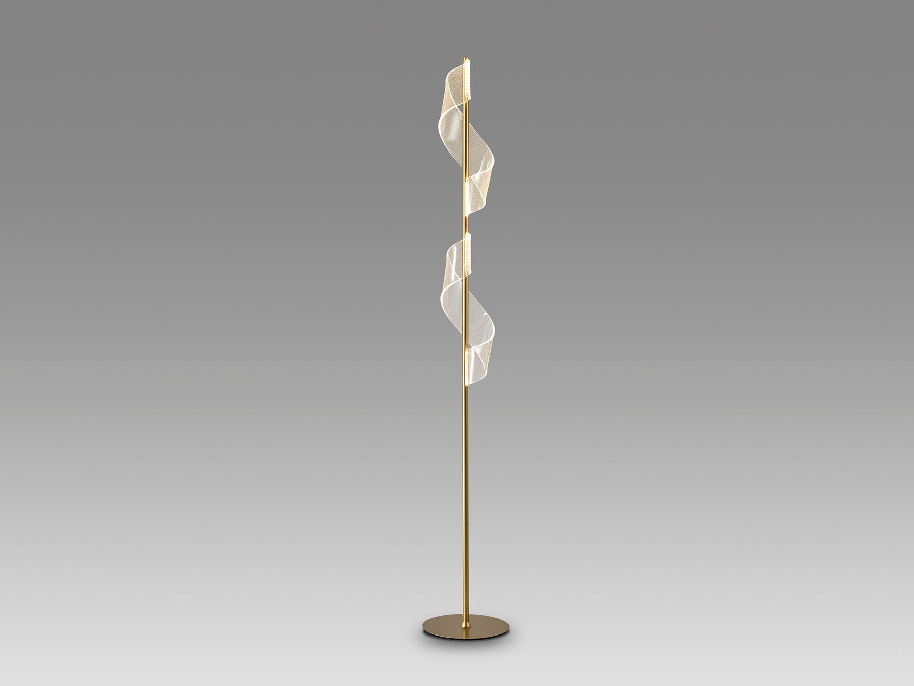 Lámpara de pie VELAS oro mate de diseño moderno para salón | Schuller 351126