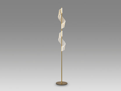 Lámpara de pie VELAS oro mate de diseño moderno para salón | Schuller 351126
